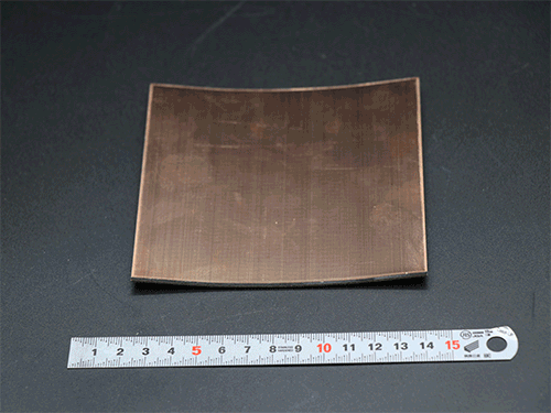 板金加工　複合材(銅＋樹脂)　試作加工　ドライメットプレート